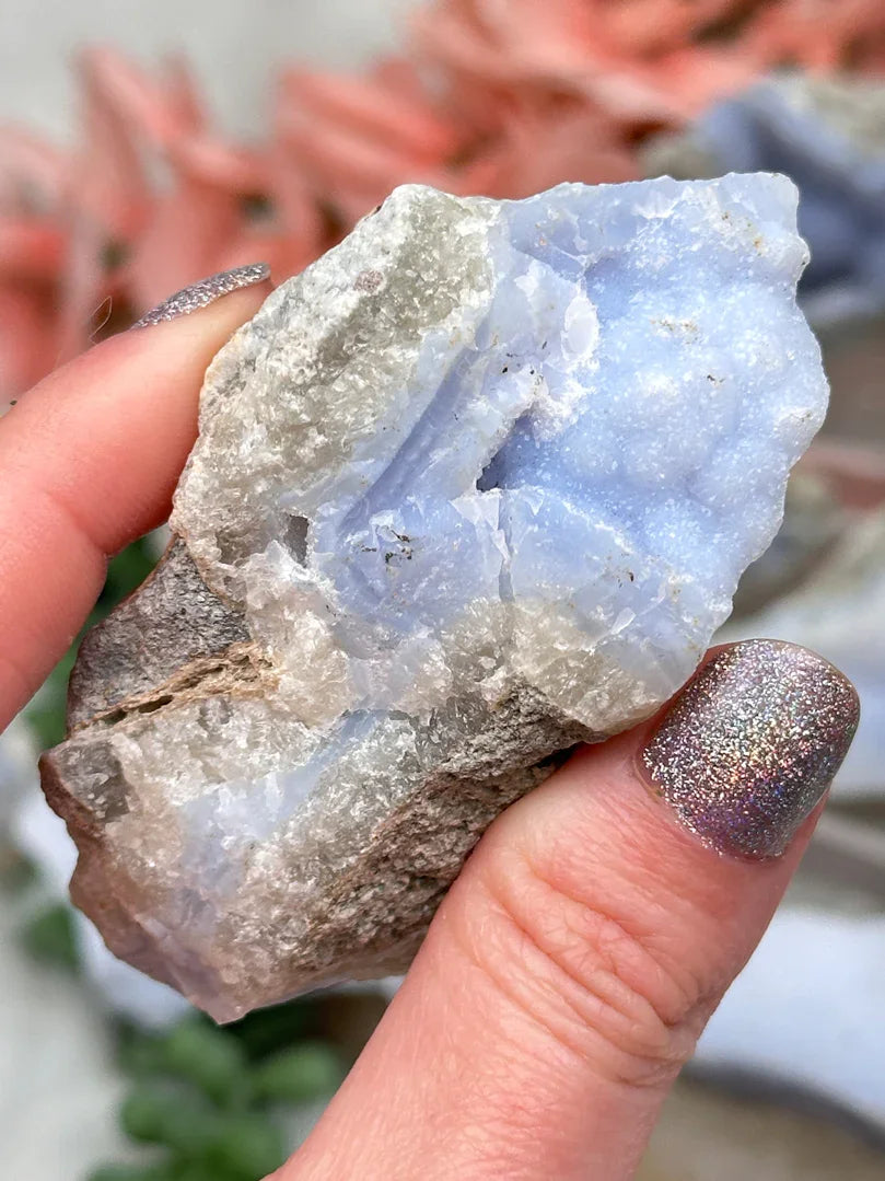 Blue Holly Agate Clusters