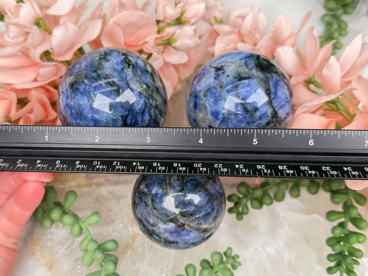 Blue Iolite Spheres