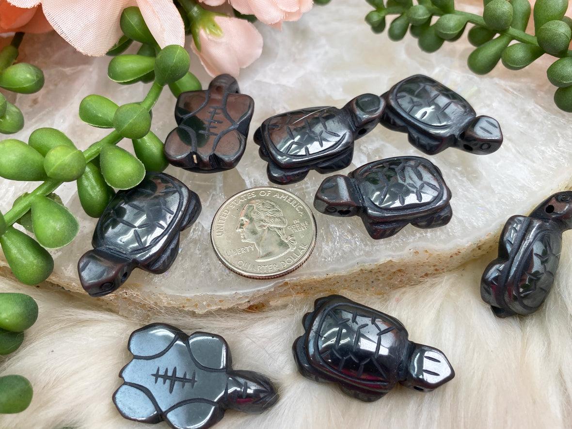 Hematite-Turtle-Pendants