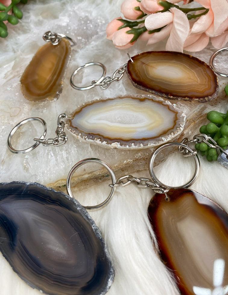 Natural-Agate-Slice-Keychain