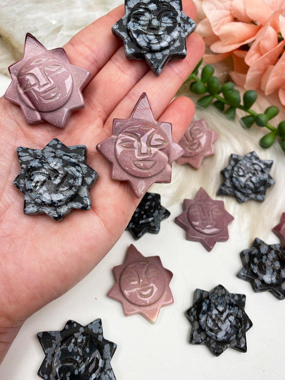 Pink-Mookaite-Snowflake-Obsidian-Crystal-Sun-Pendant