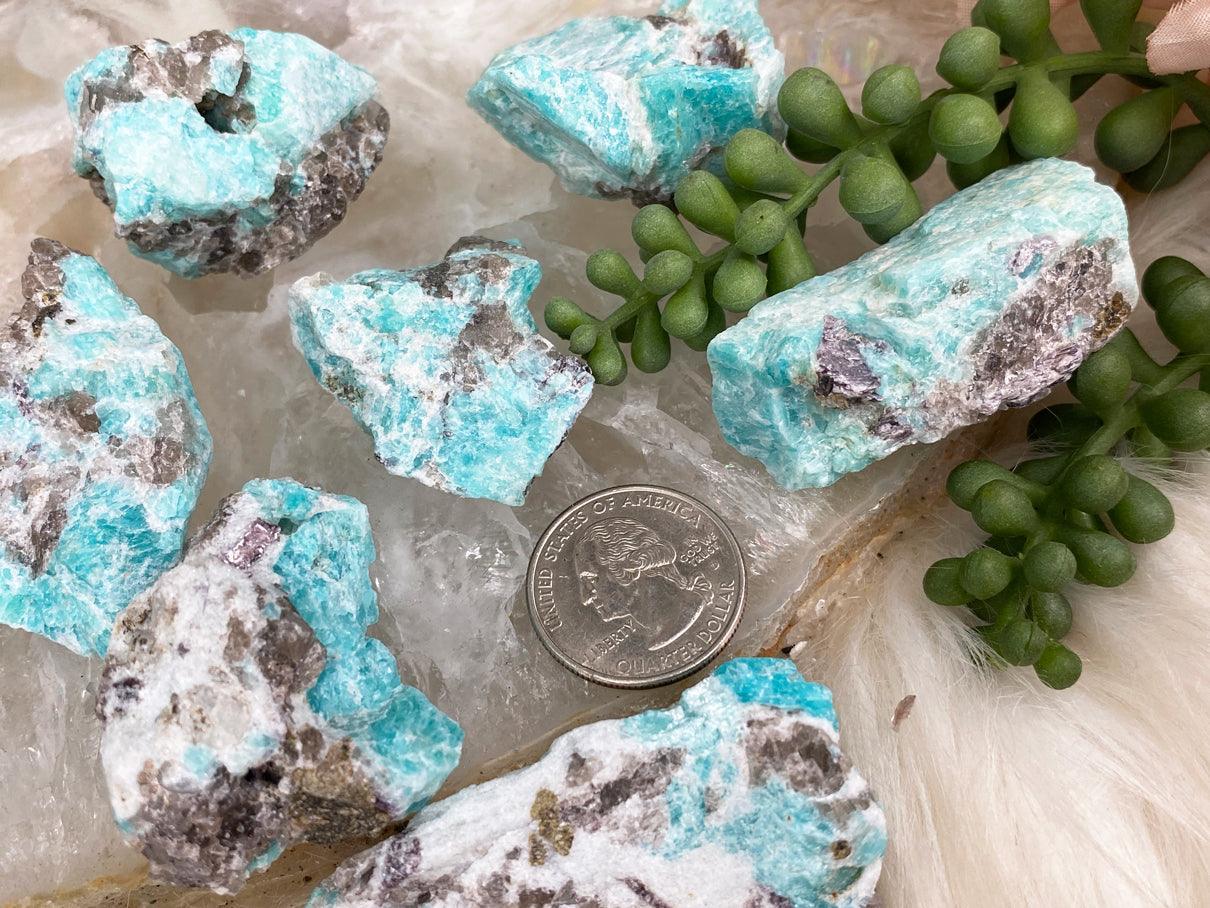 Raw Amazonite Crystal Chunks