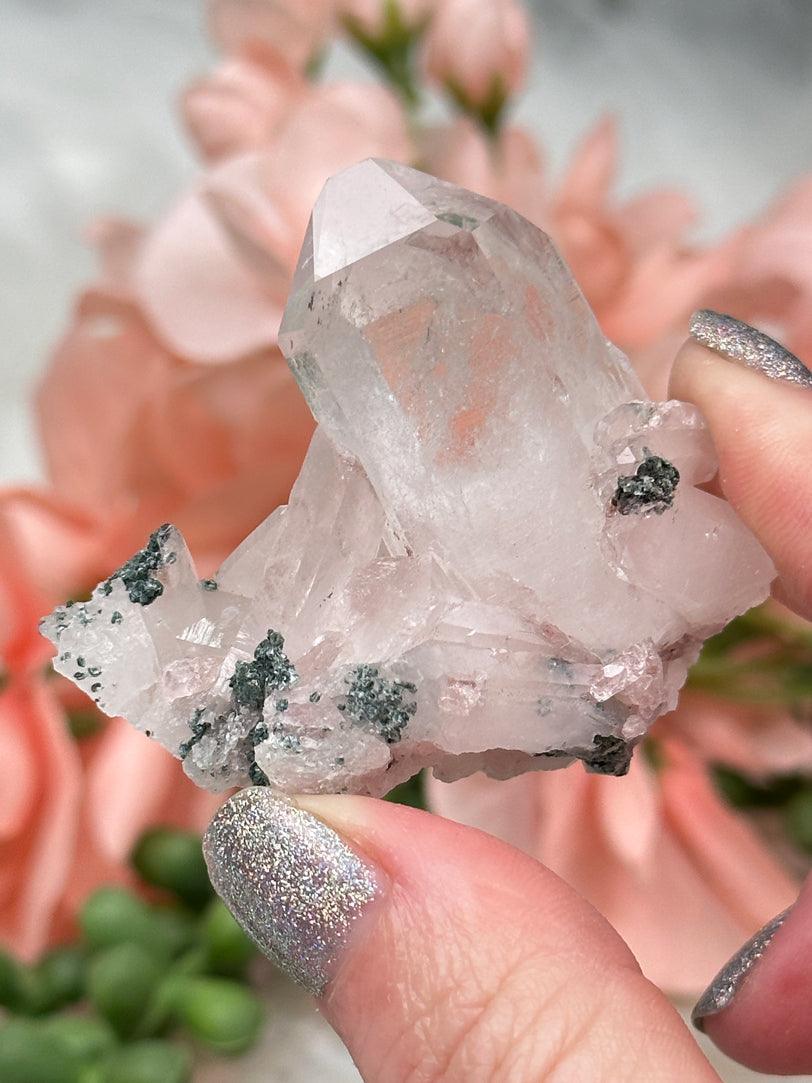 pink-colombian-cluster-green-chlorite