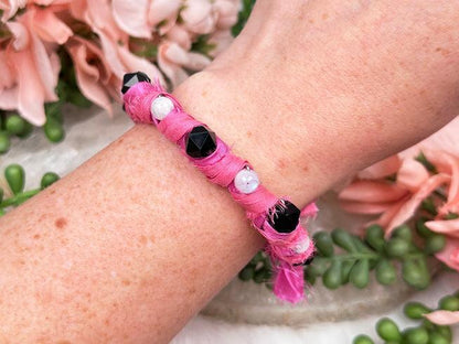 Moonstone Onyx Cuff Bracelet