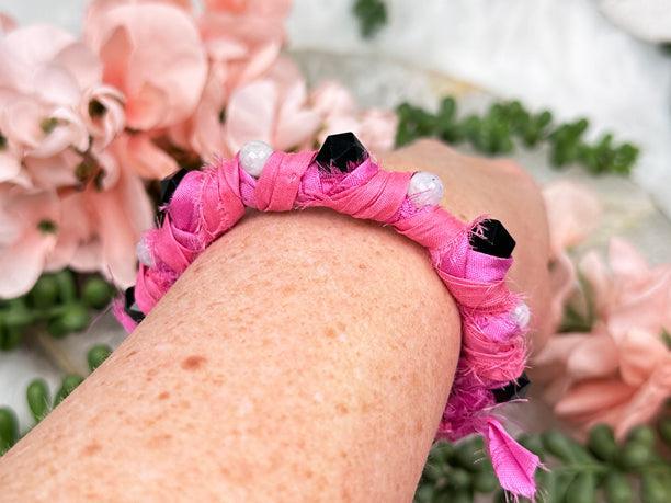 Moonstone Onyx Cuff Bracelet