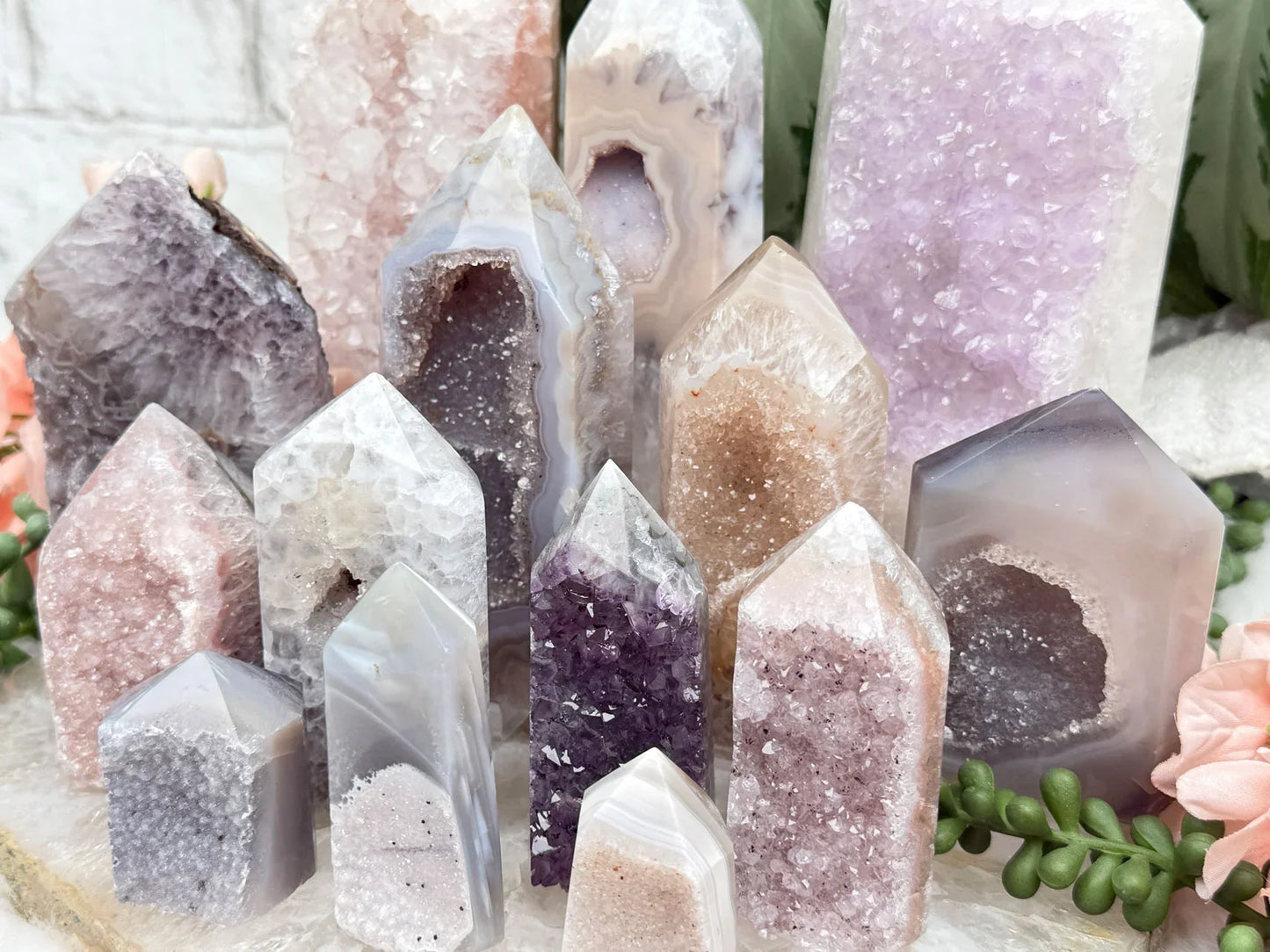 Agate Crystal Points