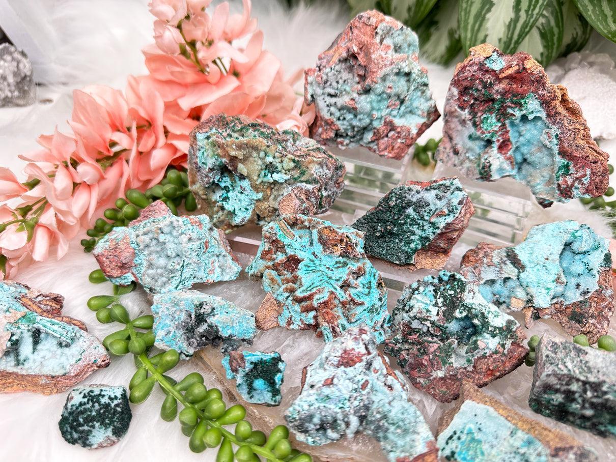 Unique Druzy Chrysocolla Malachite
