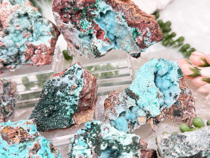 Unique Druzy Chrysocolla Malachite