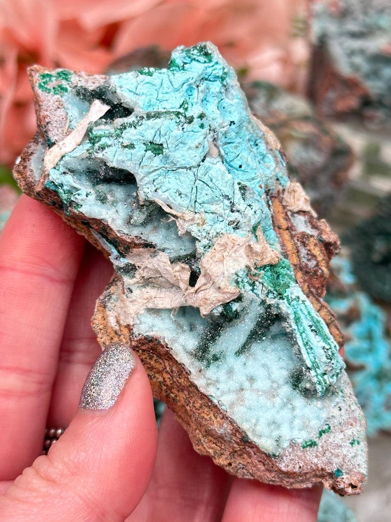 Unique Druzy Chrysocolla Malachite