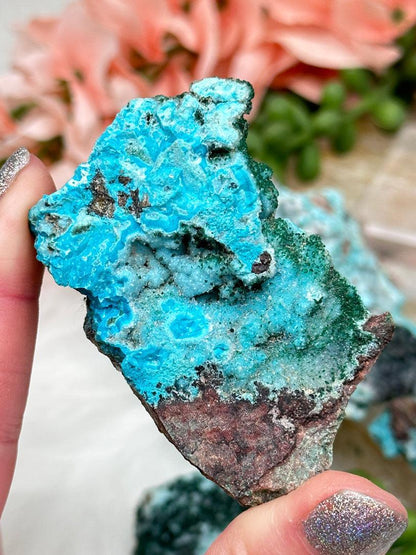 Unique Druzy Chrysocolla Malachite