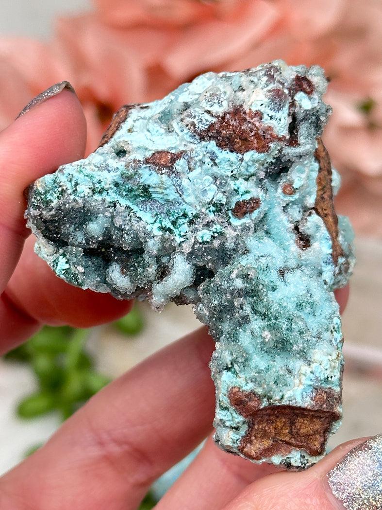 Unique Druzy Chrysocolla Malachite