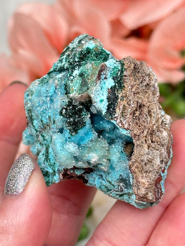Unique Druzy Chrysocolla Malachite