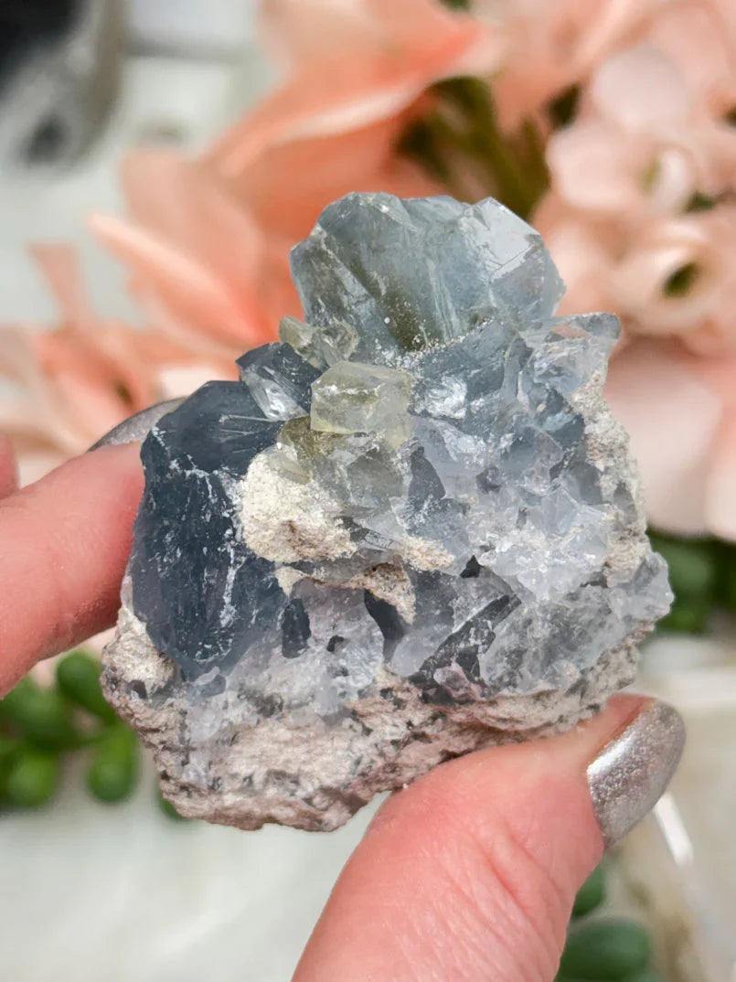 Blue Celestite Crystals