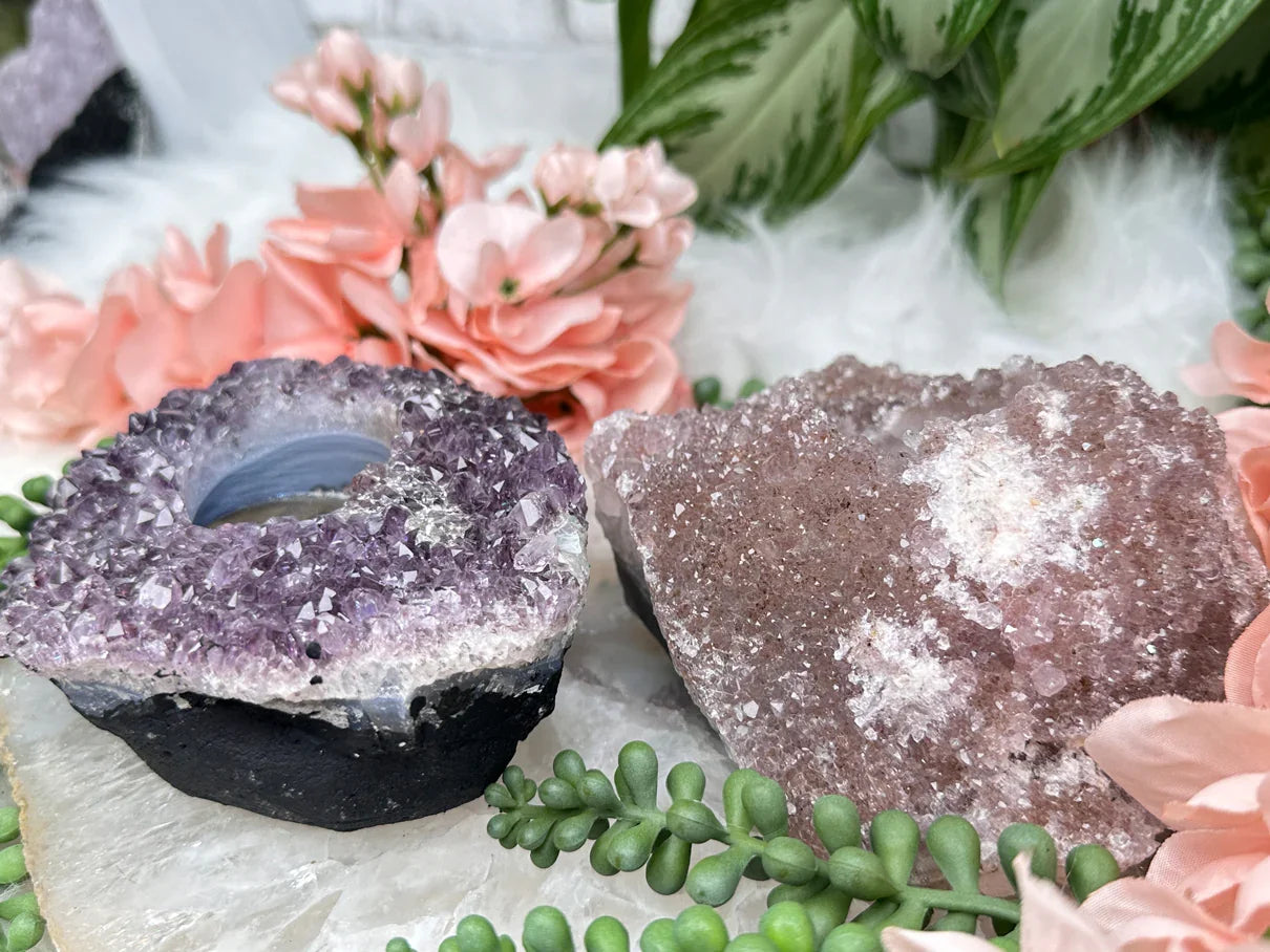 Amethyst Candle Holders