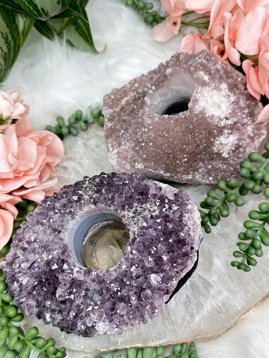 Amethyst Candle Holders