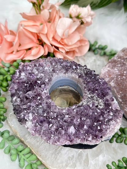 Amethyst Candle Holders