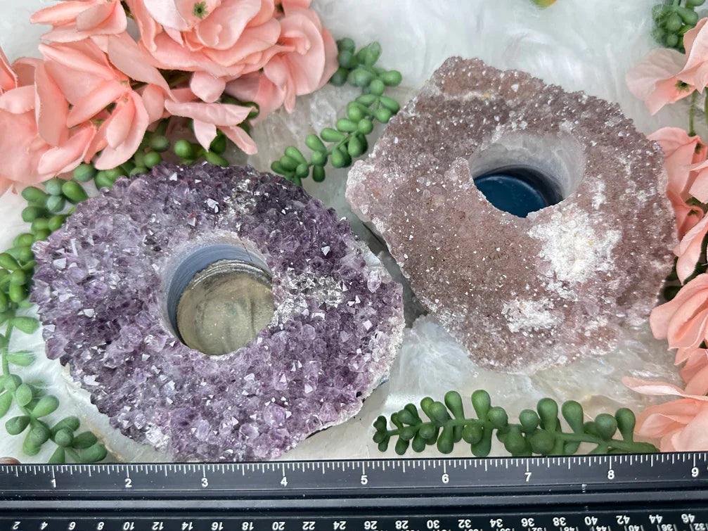 Amethyst Candle Holders