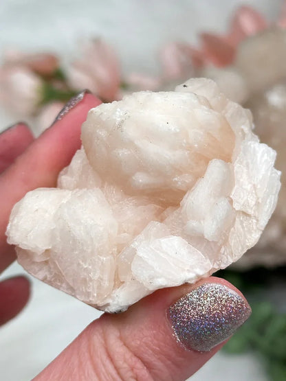 Peach Stilbite Clusters