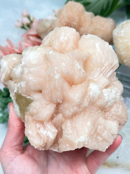 Peach Stilbite Clusters