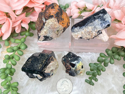 UV Hyalite Opal Black Tourmaline