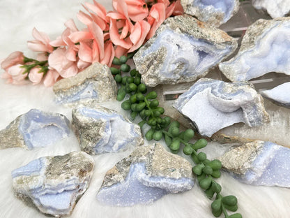 Blue Holly Agate Clusters