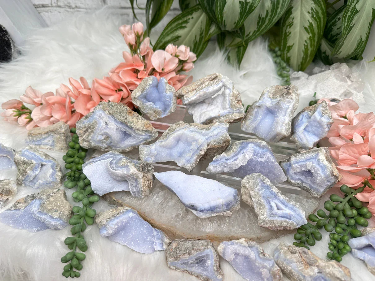 Blue Holly Agate Clusters