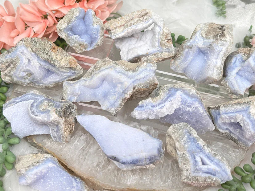 Blue Holly Agate Clusters