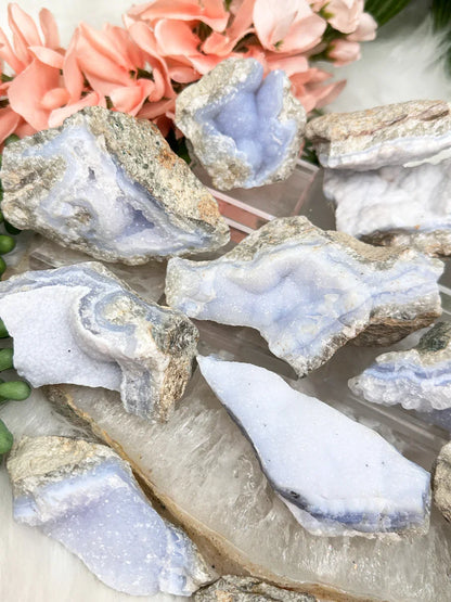 Blue Holly Agate Clusters