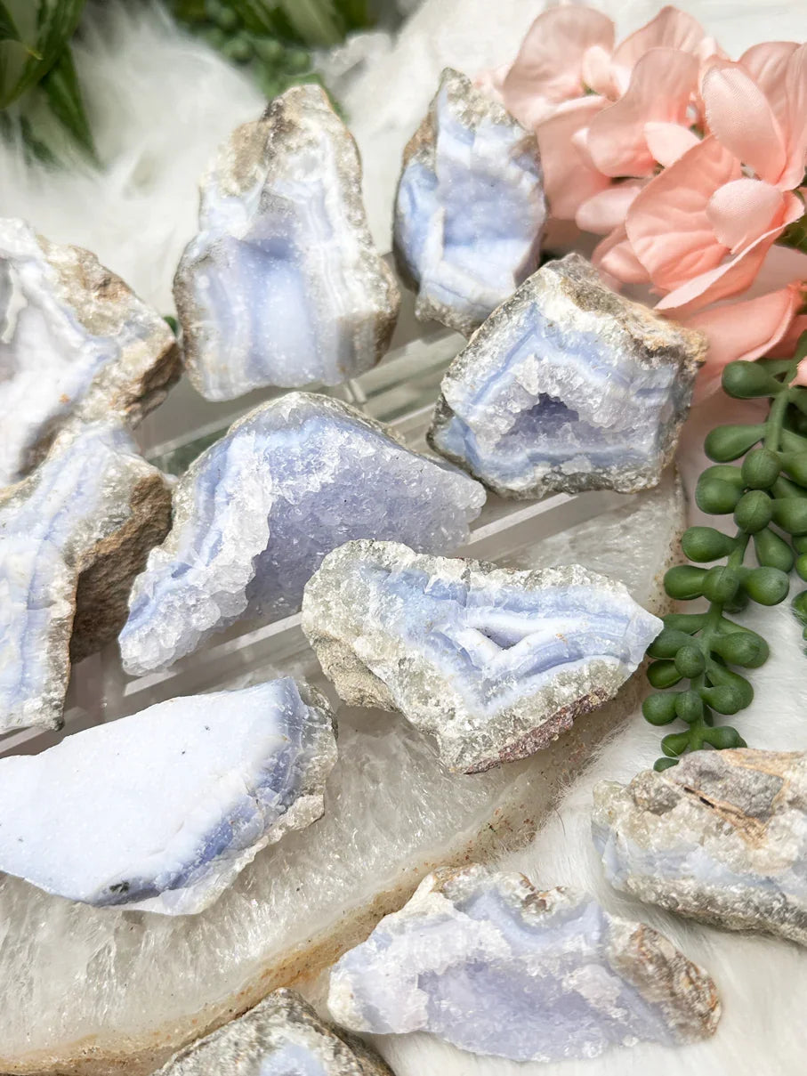 Blue Holly Agate Clusters