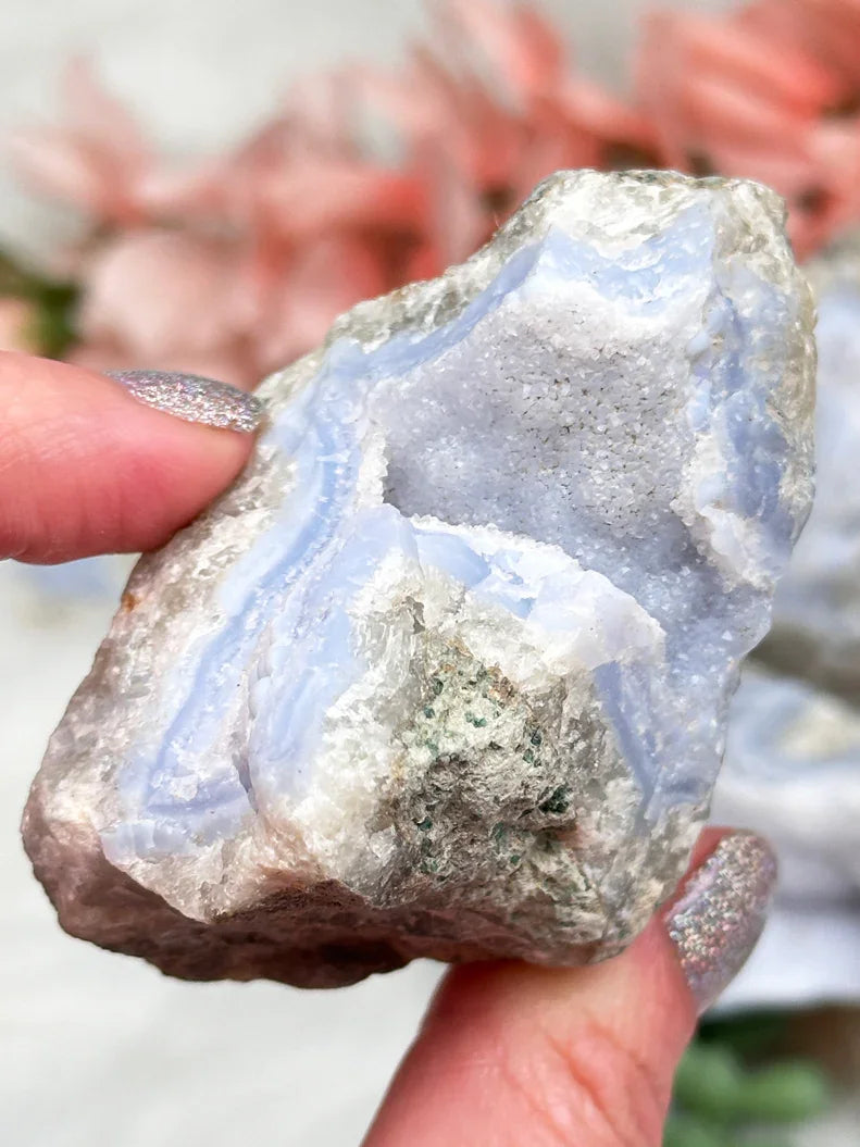 Blue Holly Agate Clusters