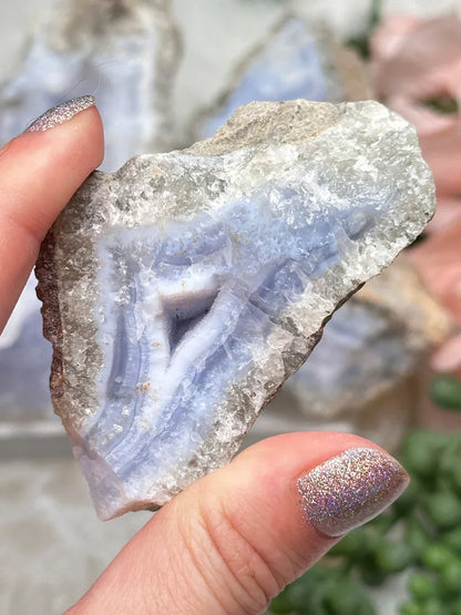 Blue Holly Agate Clusters