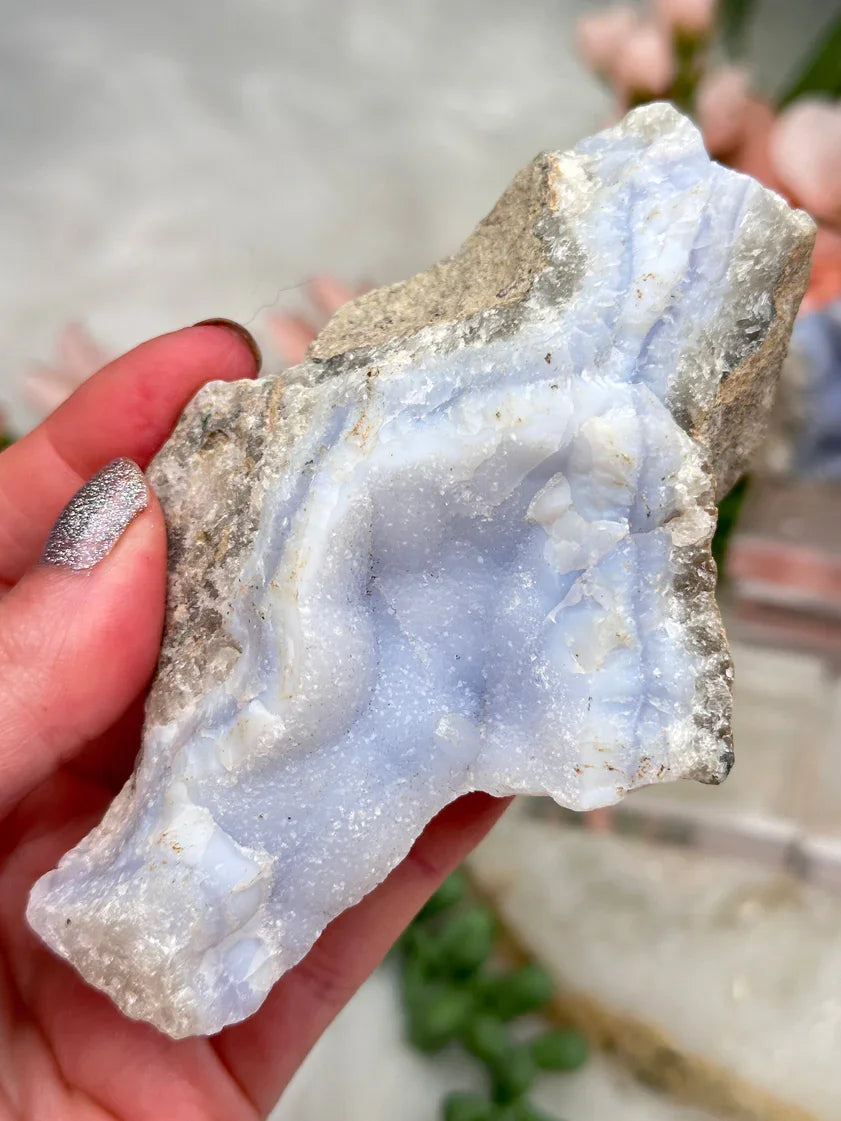 Blue Holly Agate Clusters