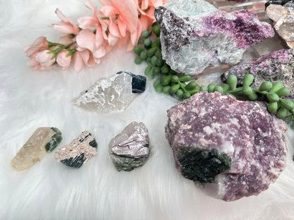 Raw Lepidolite & Tourmaline