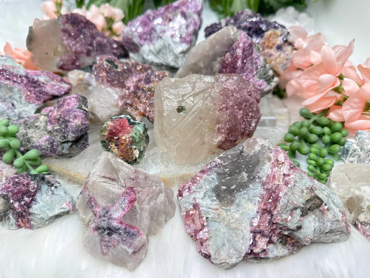 Raw Lepidolite & Tourmaline