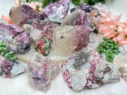 Raw Lepidolite & Tourmaline