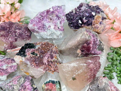Raw Lepidolite & Tourmaline