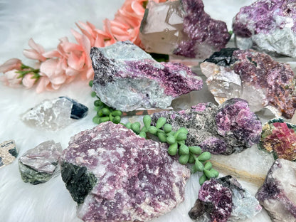 Raw Lepidolite & Tourmaline