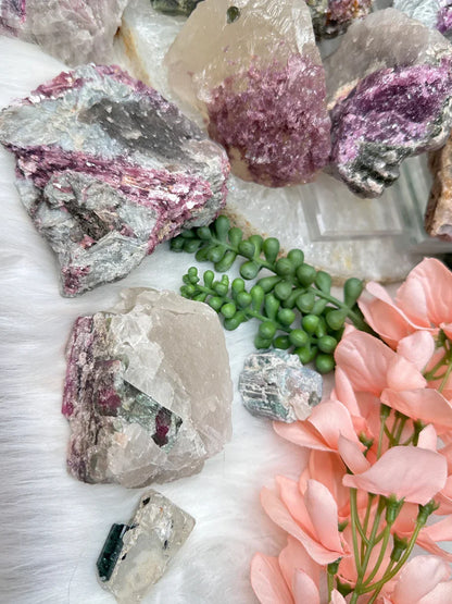 Raw Lepidolite & Tourmaline