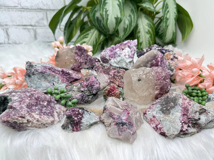 Raw Lepidolite & Tourmaline