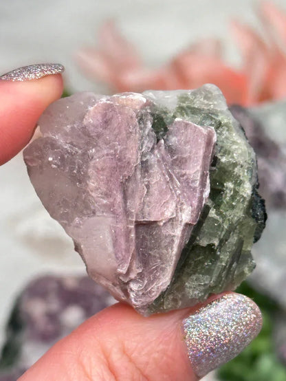 Raw Lepidolite & Tourmaline