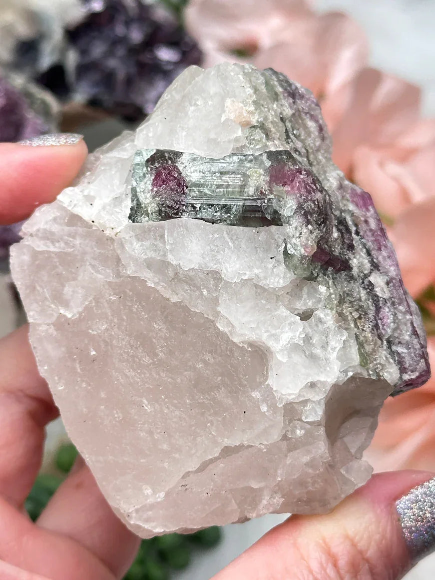 Raw Lepidolite & Tourmaline