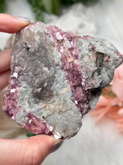 Raw Lepidolite & Tourmaline