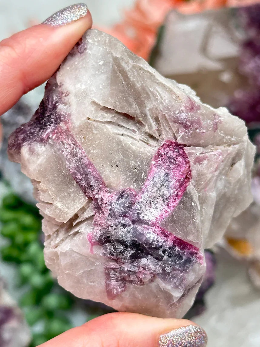 Raw Lepidolite & Tourmaline