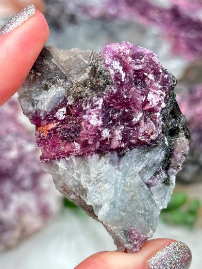 Raw Lepidolite & Tourmaline