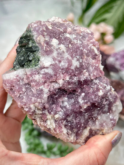 Raw Lepidolite & Tourmaline