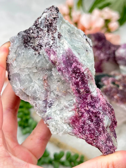 Raw Lepidolite & Tourmaline