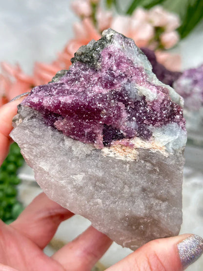 Raw Lepidolite & Tourmaline