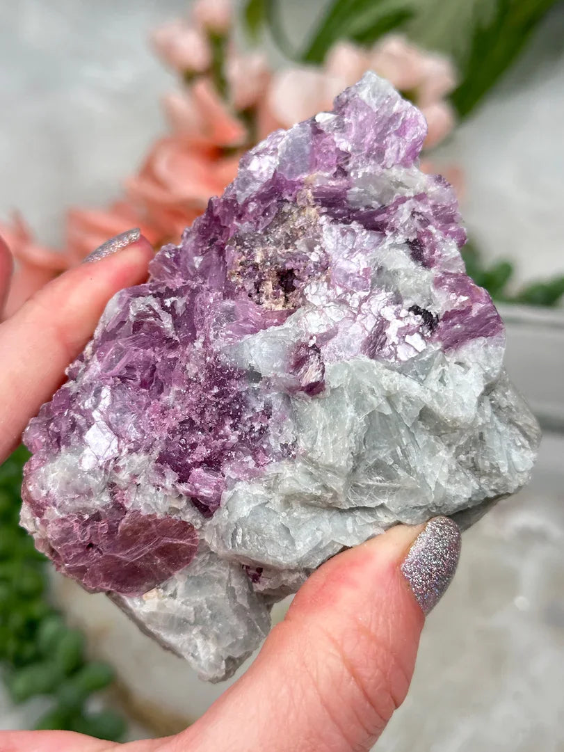 Raw Lepidolite & Tourmaline