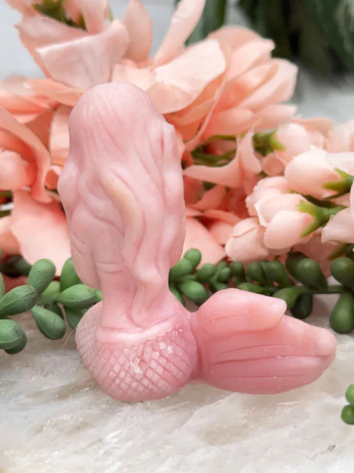 pink-opal-mermaid-carving