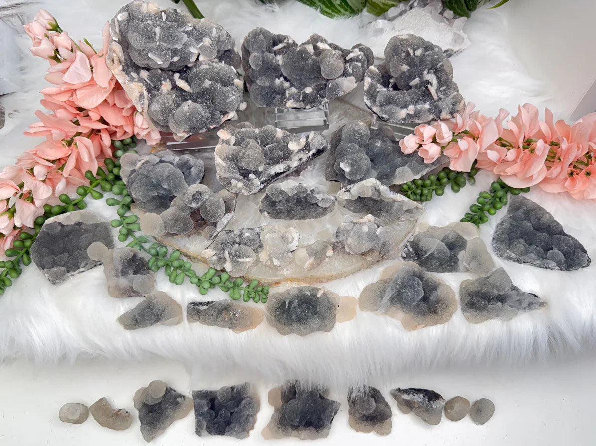 gray-chalcedony-stalactite-clusters-india